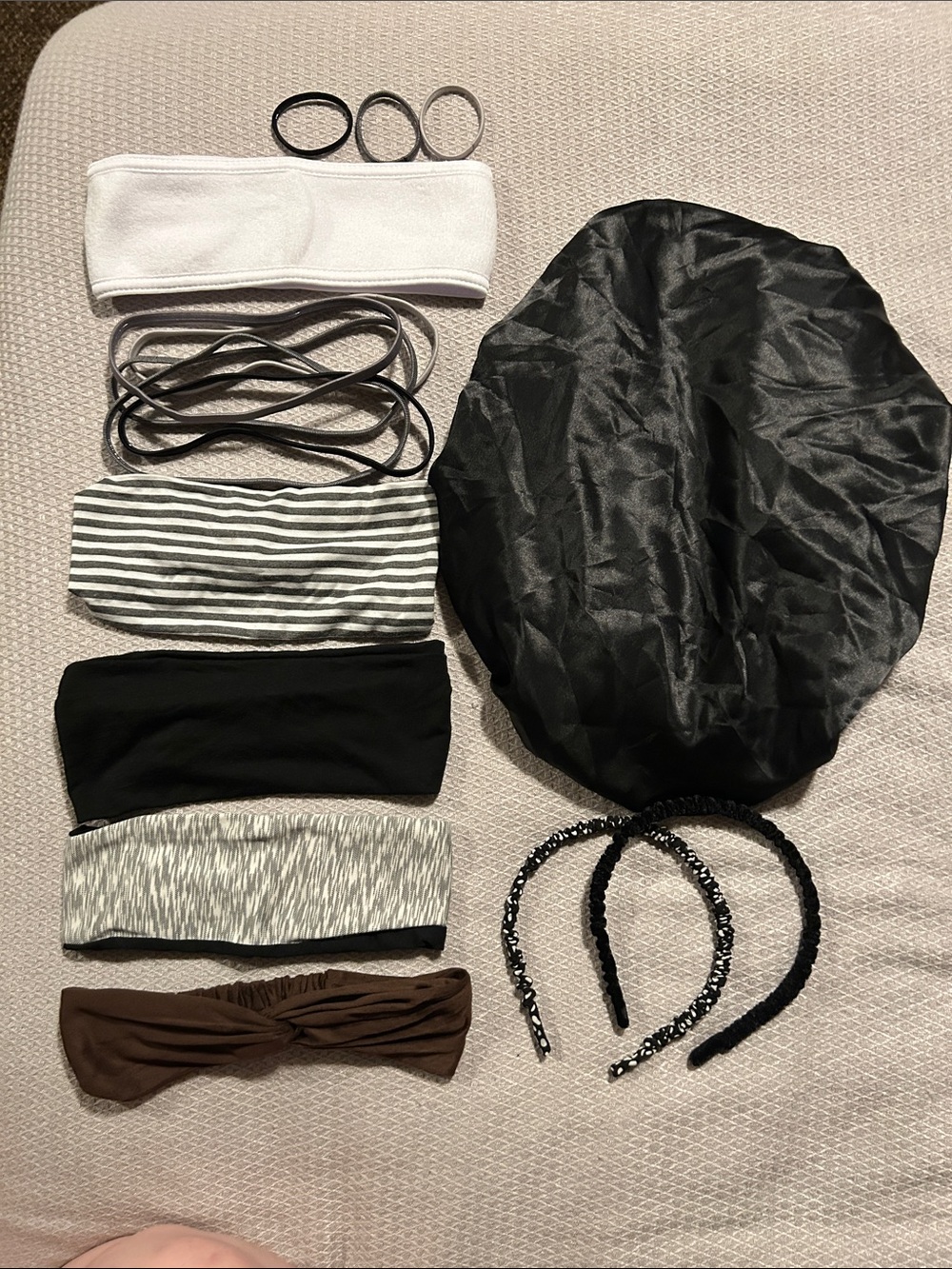 Assorted Women's Hair Accessories - Black, White, Gray, Brown